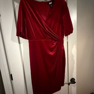DKNY Asymmetrical Red Dress